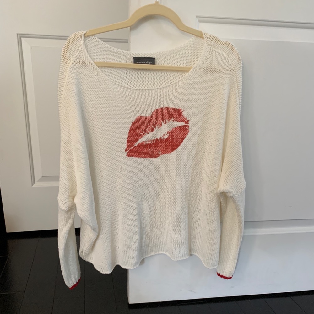 Wooden Ships lips sweater